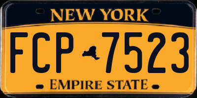 NY license plate FCP7523