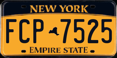 NY license plate FCP7525