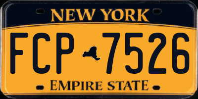 NY license plate FCP7526