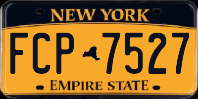NY license plate FCP7527