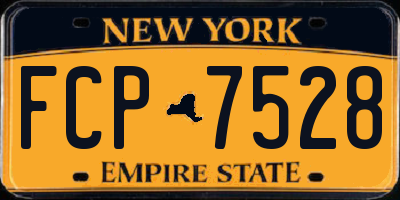 NY license plate FCP7528