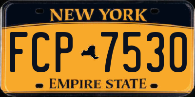 NY license plate FCP7530