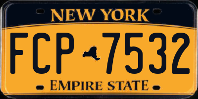 NY license plate FCP7532