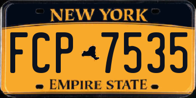 NY license plate FCP7535