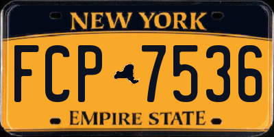 NY license plate FCP7536