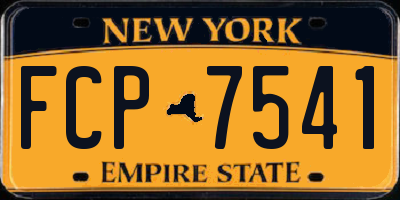 NY license plate FCP7541