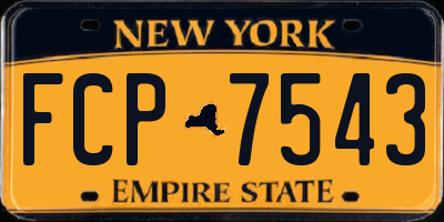 NY license plate FCP7543