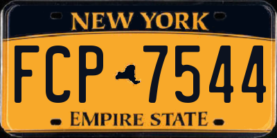 NY license plate FCP7544