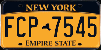 NY license plate FCP7545