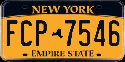 NY license plate FCP7546
