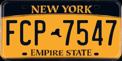 NY license plate FCP7547
