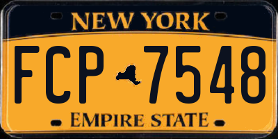 NY license plate FCP7548