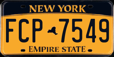 NY license plate FCP7549