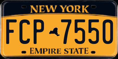 NY license plate FCP7550