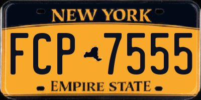 NY license plate FCP7555