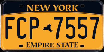 NY license plate FCP7557