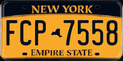 NY license plate FCP7558