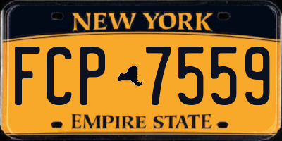 NY license plate FCP7559
