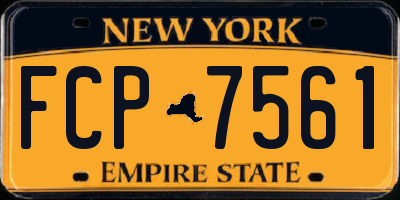 NY license plate FCP7561