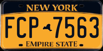 NY license plate FCP7563