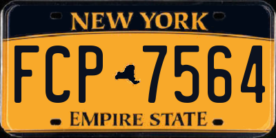 NY license plate FCP7564