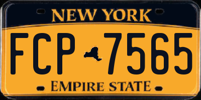 NY license plate FCP7565
