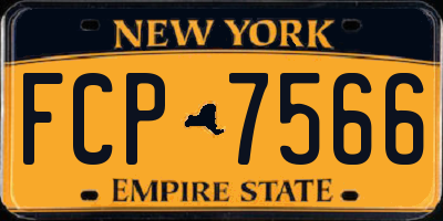 NY license plate FCP7566