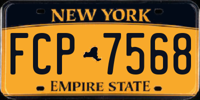 NY license plate FCP7568