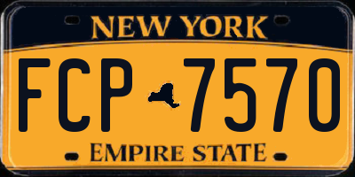 NY license plate FCP7570