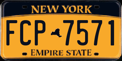 NY license plate FCP7571