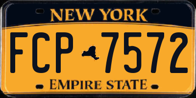 NY license plate FCP7572