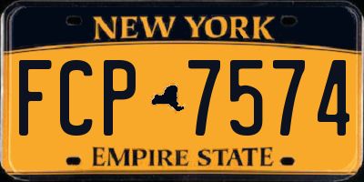 NY license plate FCP7574