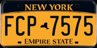 NY license plate FCP7575