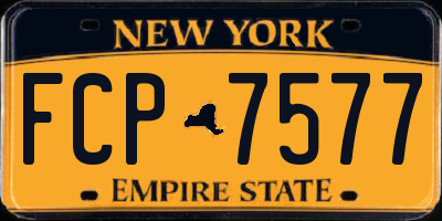 NY license plate FCP7577
