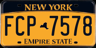 NY license plate FCP7578