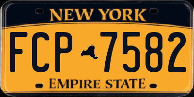 NY license plate FCP7582