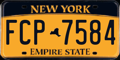 NY license plate FCP7584