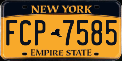 NY license plate FCP7585