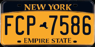 NY license plate FCP7586