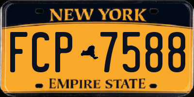 NY license plate FCP7588