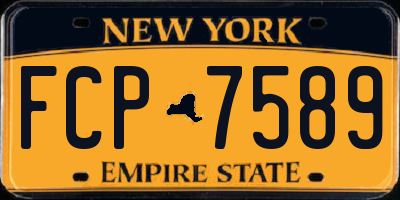 NY license plate FCP7589