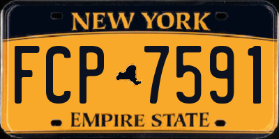 NY license plate FCP7591