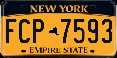 NY license plate FCP7593