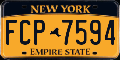 NY license plate FCP7594