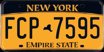 NY license plate FCP7595