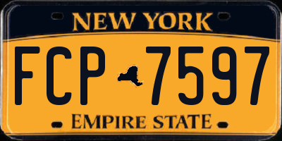 NY license plate FCP7597