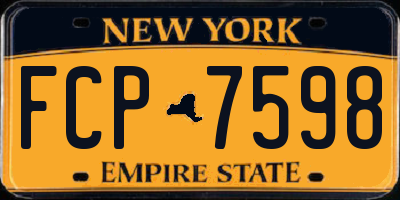 NY license plate FCP7598