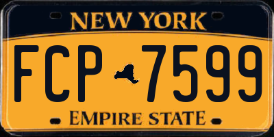 NY license plate FCP7599