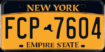 NY license plate FCP7604