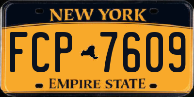 NY license plate FCP7609